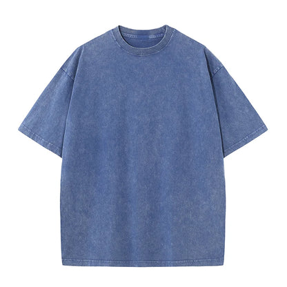100% Cotton T-shirt Custom Logo Street Trend Short Sleeve T-shirt Embroidery Design European American Size Tops Printing Patt