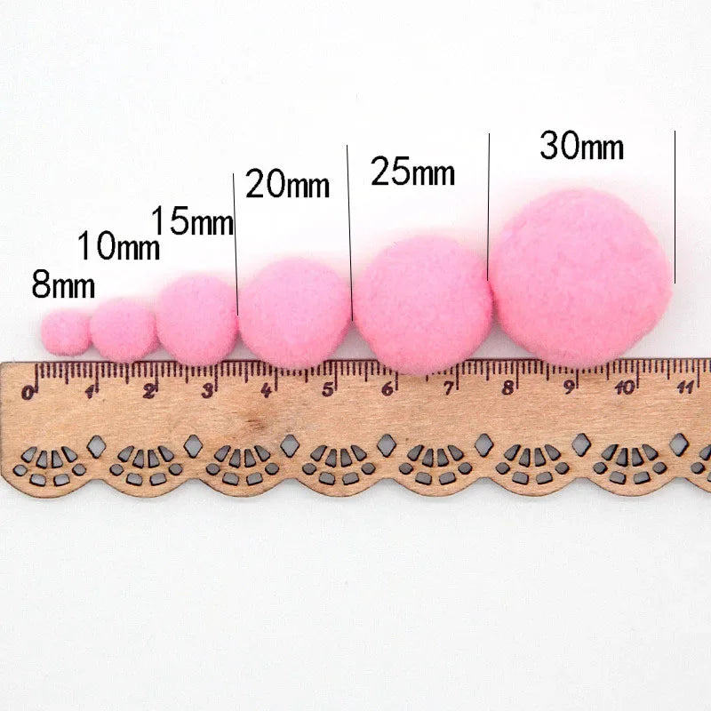 Pompon Balls 8mm 10mm 15mm 20mm 25mm 30mm Fluffy Pompoms Crafts Pompom Diy Handmade Kids Toy Wedding Decoration Craft Supplie