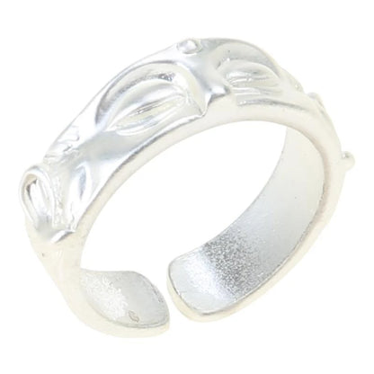 Allergy Free Rings Adjustable Buddhas Half Face Shaped Open Rings Buddhist Finger Rings Ornament Handmade Jewelry