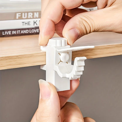 2pcs/set Space-Saving Curtain Rod Brackets - Easy Install, Durable Metal Wall Hooks for Home Decor