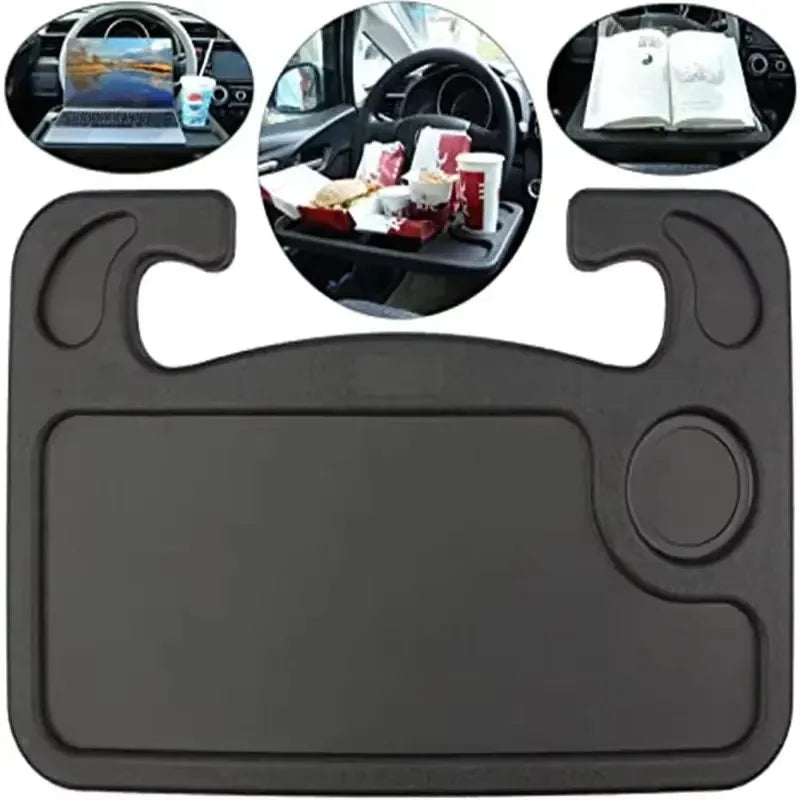 Car Tray Table Computer Desk Mount Stand Eat Work Car Steering Wheel Dining