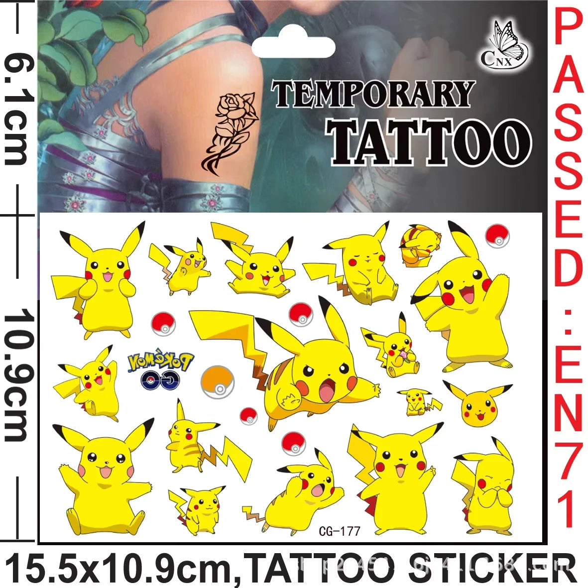 PokeMons Theme Party Favors Slap Bracelets Stickers Balloons Party Gifts Goodie Bag Stuffers Fillers Birthday Party Decoratio