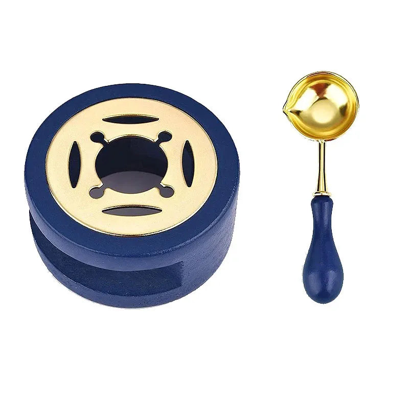 DIY Sealing Wax Spoon Bead Melting Heater Lacquer Furnace Solid Wood Stove Seal Supplies For Stamp Wax Stamp Craft Wedding Gi