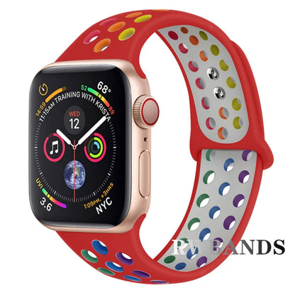 Sport Strap for Apple Watch Band 46mm 44mm 40mm 42-38-41mm 45mm Breathable Bracelet iWatch Series 10 9 8 7 6 SE 5 3 Ultra 2 4