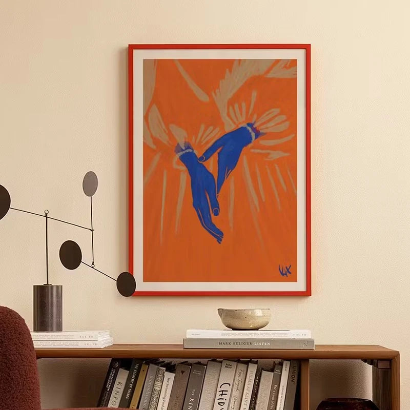 Vintage Abstract Geometry Revival Gallery Canvas Wall Art Print Poster Mural for Living Room Bedroom Office Wall Decor Gift