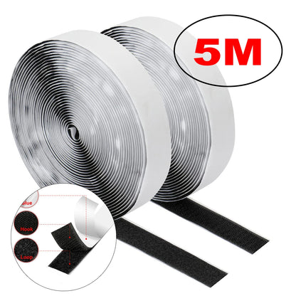 1-10M Self Adhesive Hook and Loop Tape Fastener House Diy Magic Tap Auto Double Sided Roll Strong Glue Home Strap Strips Doub