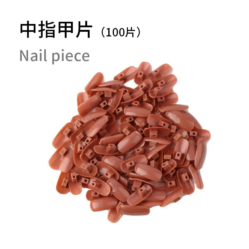 Nail Training Hand Nail Art Practice Model With Base Showing Shelf Manicurist Beginner Replace Finger Tips Nail Piece