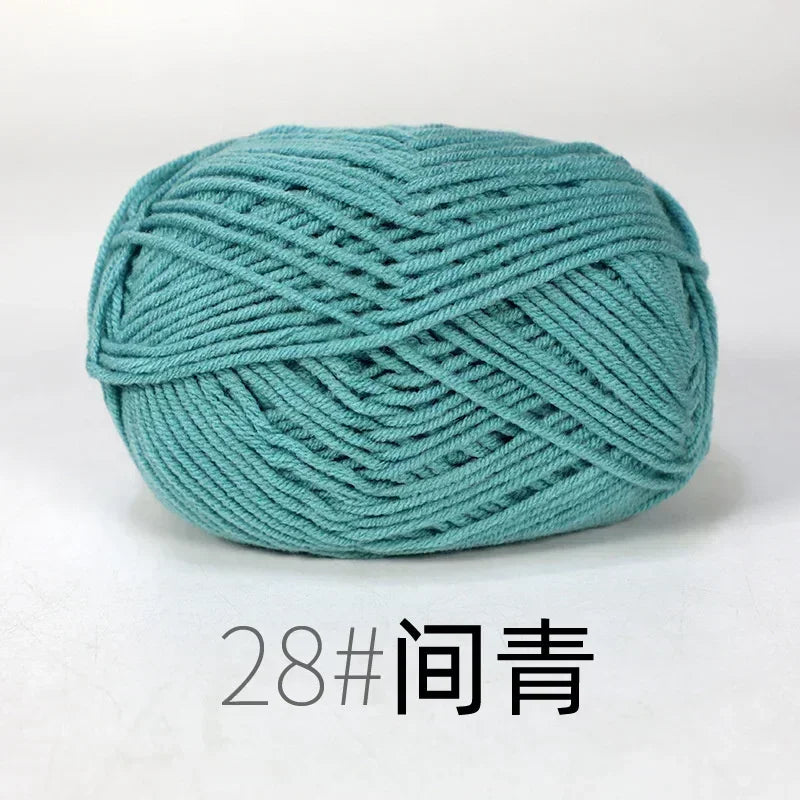 50g 4ply Milk Cotton Knitting Wool Yarn Needlework Dyed Lanas For Crochet Craft Sweater Hat Dolls Sewing Knitting Tools - 28