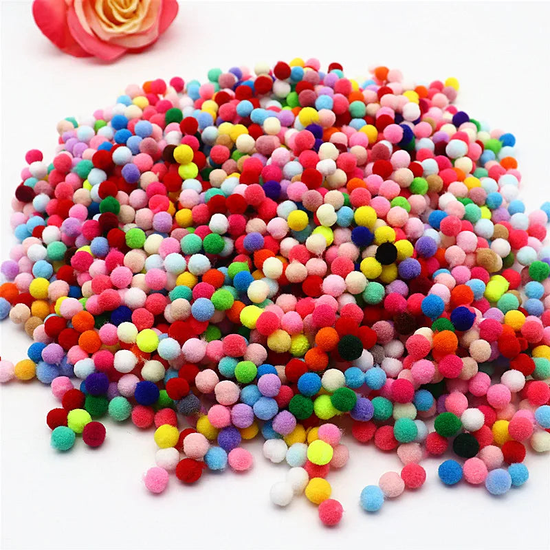 15g Fluffy Soft Pompom 8 Mm 10 Mm 15 Mm 20 Mm 25 Mm 30 Mm Plush Pompom DIY Home Decoration Crafts Toys - mix / 8mm 15g
