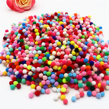15g Fluffy Soft Pompom 8 Mm 10 Mm 15 Mm 20 Mm 25 Mm 30 Mm Plush Pompom DIY Home Decoration Crafts Toys