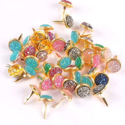 mix vintage Diy Brads Scrapbooking Embellishment Fastener Brad Metal Crafts Decoration CP2583