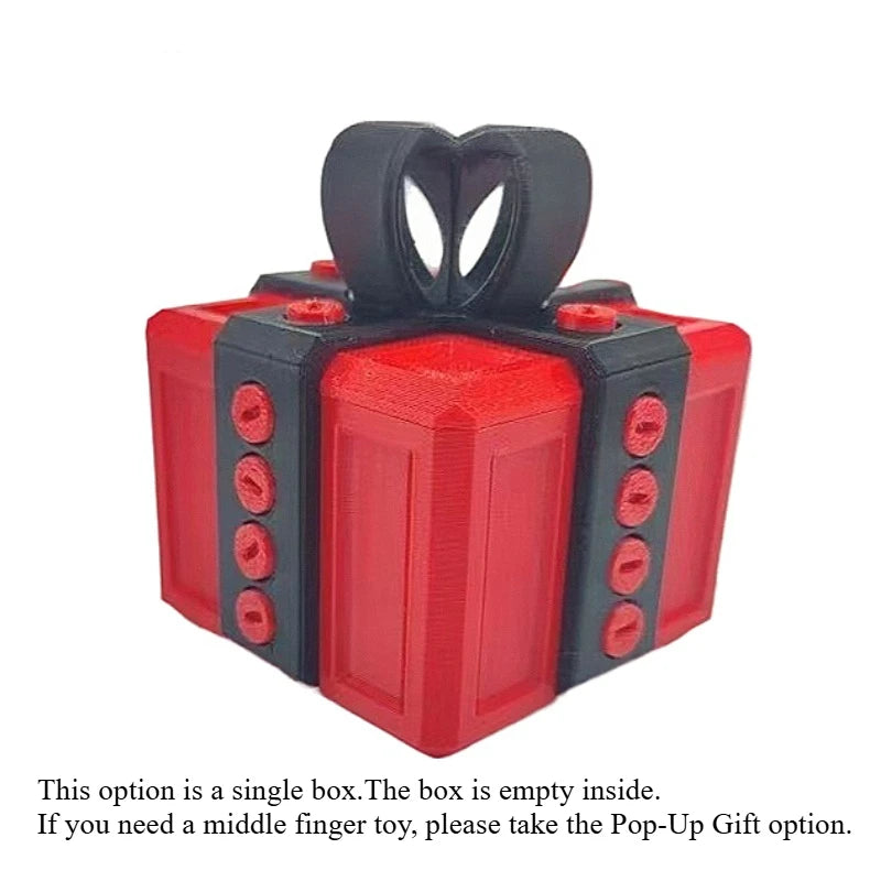 Screw-On Pop-Up Surprise Toys 3d Printer Toys Middle Finger Boxed Pranks Sculptures & Figurines Gift Box Decorations Printed 