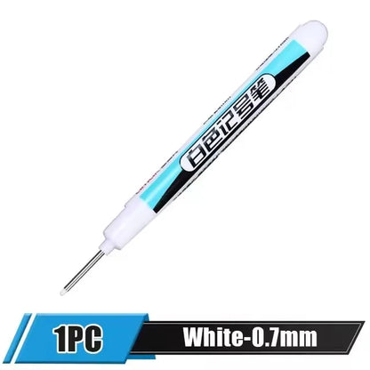 0.7/1.0/2.5MM White Permanent Marker Pens Markers Paint Pen For Wood Plastic Leather Glass Stone Metal Art Painting Supplies