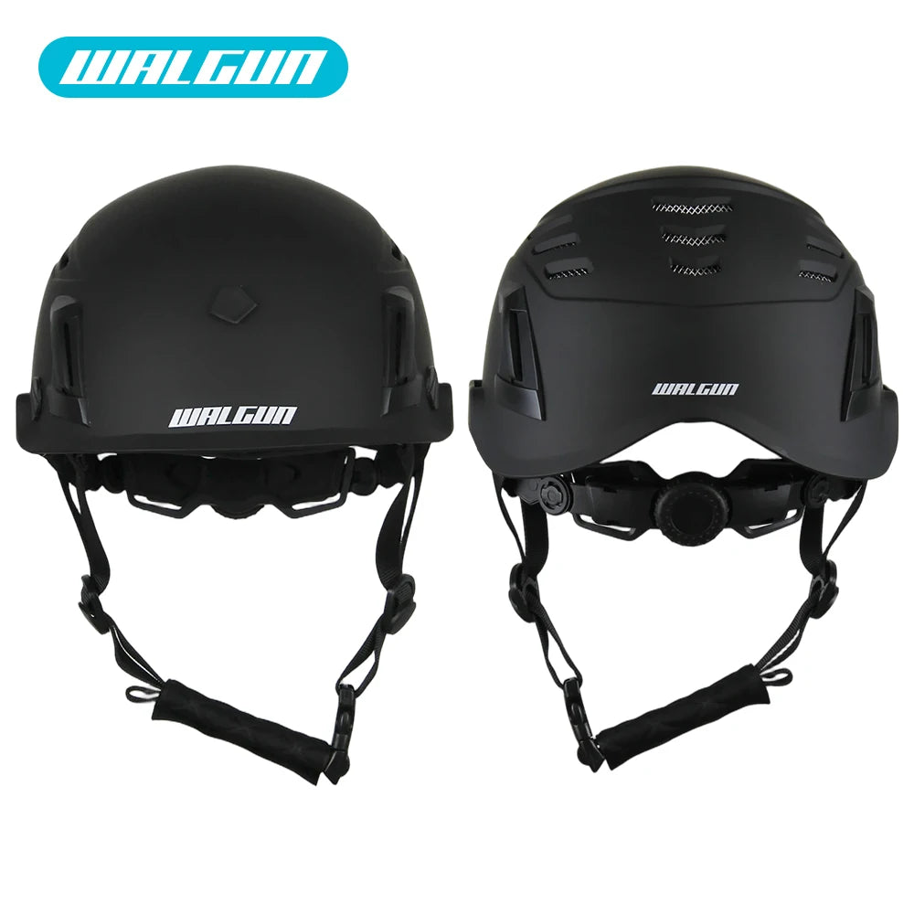 WALGUN K202 Construction Work Safety Helmet with Goggle Lens Visor Ear Protection Hat Electrician Work-at-height Climbing Hel