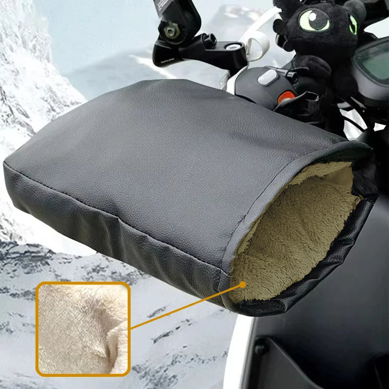 Motorcycle Handlebar Muffs Windproof Winter Mitts Warmer Gloves Waterproof Handmuffs Bicycle Handle Cover Hand Warm Motor Bik