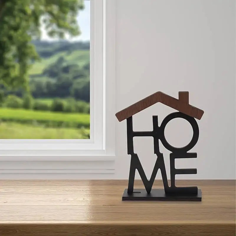 Creative Wooden Home Ornament Living Room Coffee Table Wardrobe Desktop Small House-Shaped Decoration Housewarming Birthday G