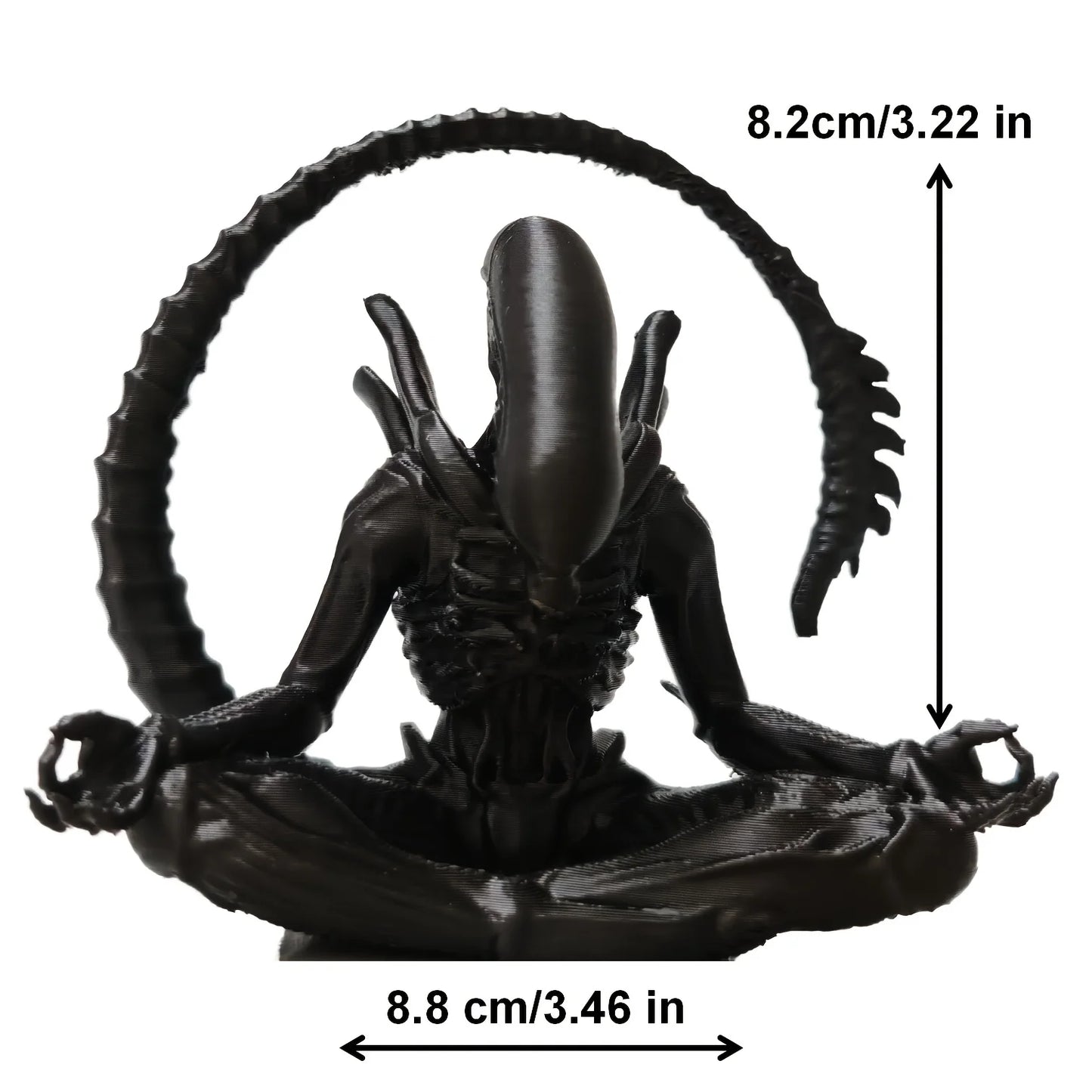 An alien ornament in meditation, creatively designed to create a personalized atmosphere space, suitable for collection.