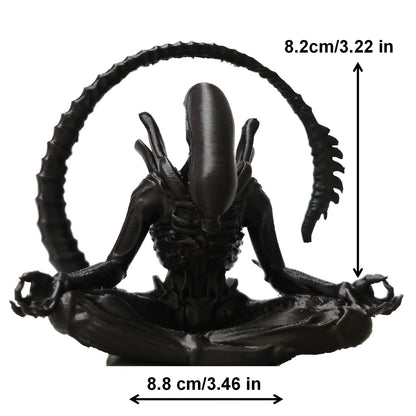 An alien ornament in meditation, creatively designed to create a personalized atmosphere space, suitable for collection.