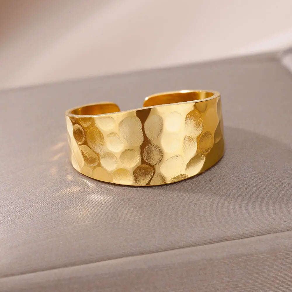 316L Stainless Steel Rings for Women Gold Color Never Fade Luxury Classic rings wedding couple rings Jewelry