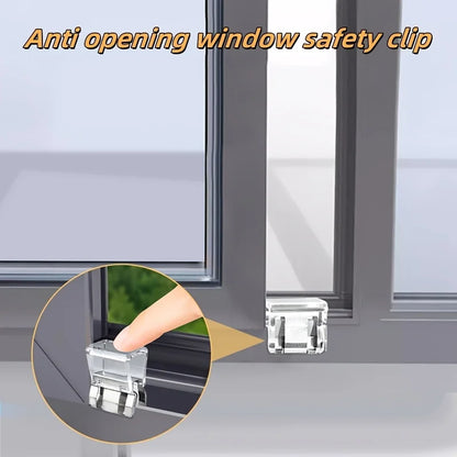 6-Piece Heavy-Duty Sliding Window Lock, Screen Fixing Clip, Window Rail Fixing Safety Clip, Screen Window and Door Safety Plu