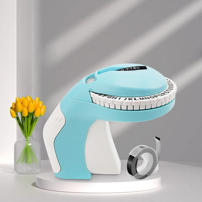 3D Embossing Label Printer B90 Manual Typewriter Handheld 3D Embossing Labeller Similar as Dymo 12965 Label Maker or 5PK Labe