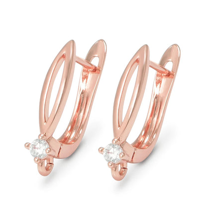 Silver Color Brass Earring Hooks for DIY Jewelry Making Handmade Silver Color Jewelry Accessories Findings Eawires - Rose Gol