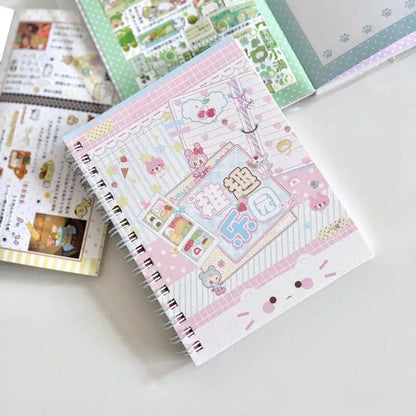Kawaii 32 Sheets Kpop Stickers Book Decorative Journal Material Kids Gift School Stationery - A