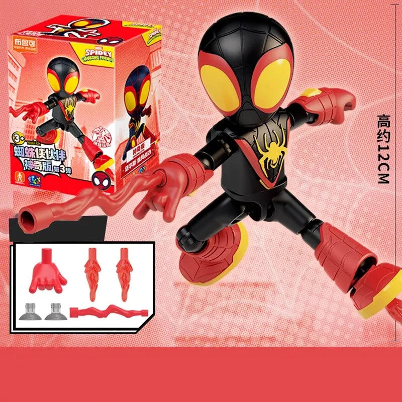 Original Blokees The Amazing Spider-Man Miles Morales Gwen Black Panther Action Figure Blind Box Anime Model Doll Kids Toy Gi