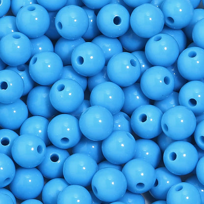 10-100Pcs/Lot 6-20mm Solid Color Round Acrylic Beads Loose Spacer Beads For DIY Keychains Decoration Handmade Crafts Accessor