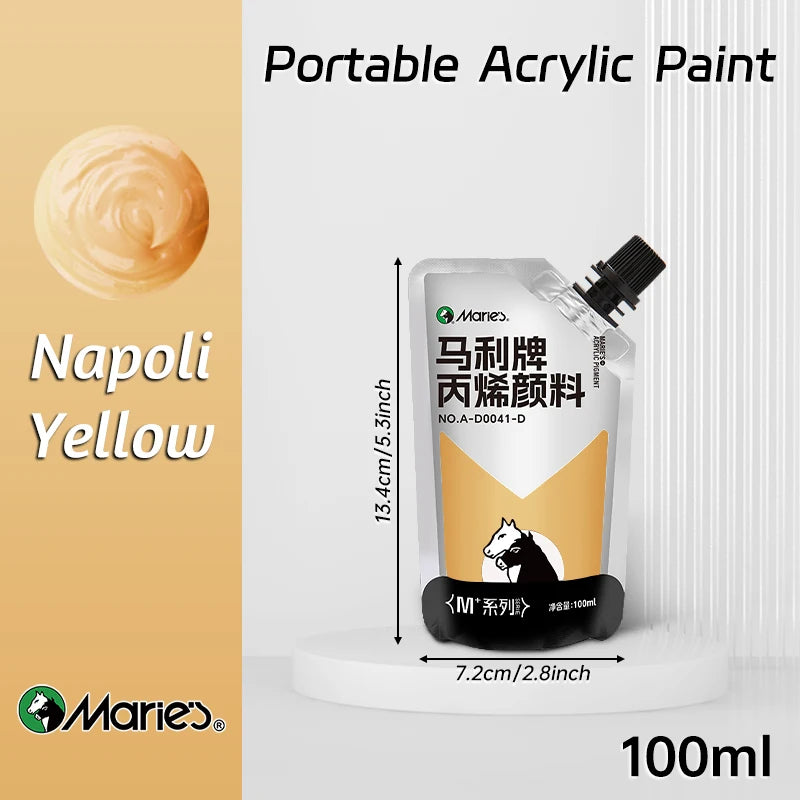 100ml Marie's Acrylic Paint,Assorted Colors,Waterproof,Pigments for DIY Craft,Rock,Wood,Professional Pigments for Adults,Arti
