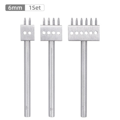 3pcs/SET Professional DIY Leather Punching Die, Manual Hole Punch for Leather Handcrafting, Multi-Round Punching Die Tool Set