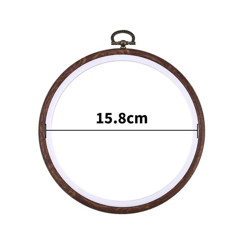 Sewing Tool Round Oval Wooden Color Embroidery Hoops Frame Set Plastic Embroidery Hoop Rings For DIY Cross Stitch Needle Craf