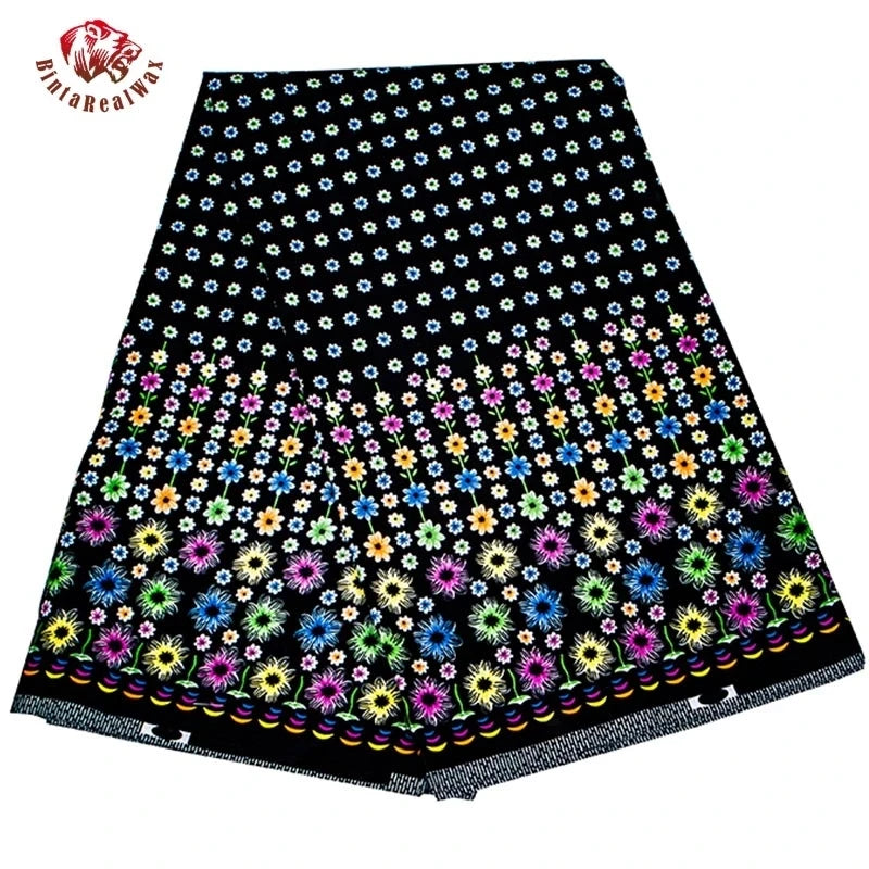 Africa Nigerian Prints Batik Fabric Real Wax Patchwork Sewing Dress Craft Cloth Polyester Ankara Tissu A-7
