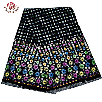 Africa Nigerian Prints Batik Fabric Real Wax Patchwork Sewing Dress Craft Cloth Polyester Ankara Tissu A-7