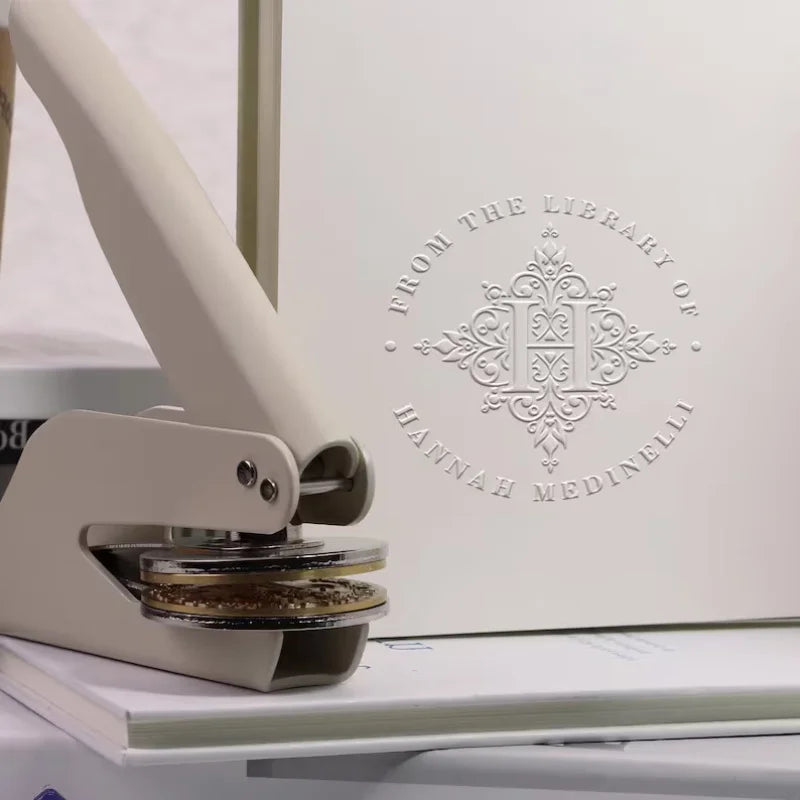 Custom Embosser Stamp,From the Library Embosser,Personalized Book Embosser Stamps,Custom Logo,Magic School,Gift for Book Love