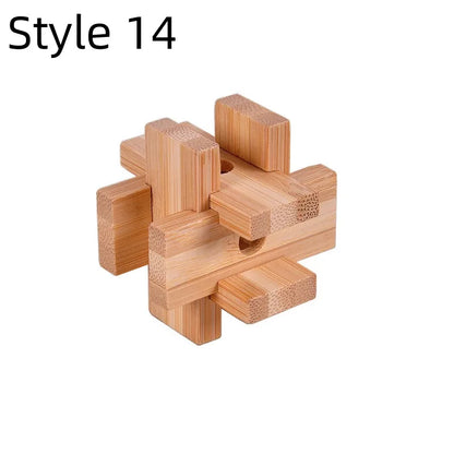 New Wooden Kong Ming Lock Lu Ban Lock IQ Brain Teaser Educational Toy Children Montessori 3D Puzzles Game Unlock Toys Kid Adu