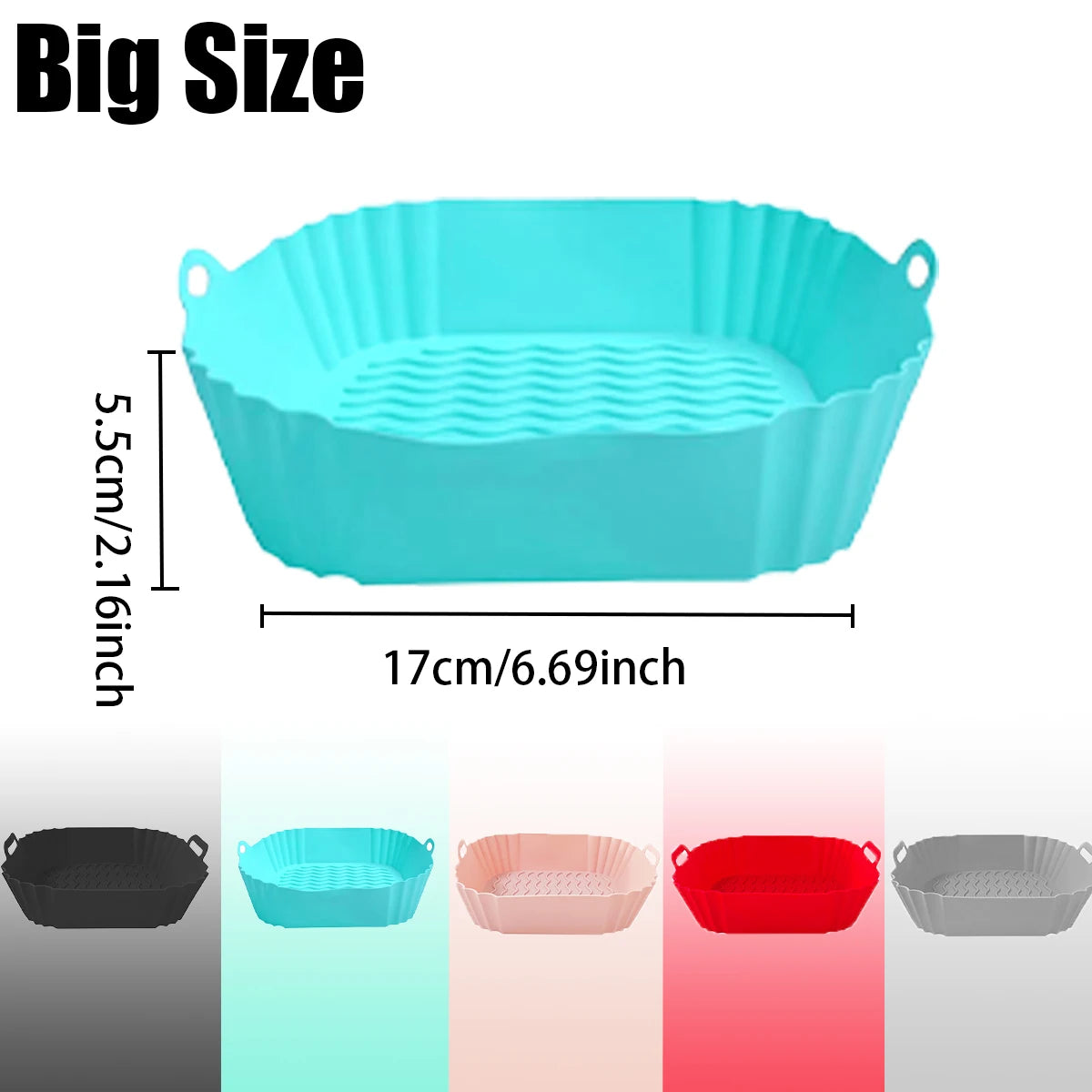 Silicone Air Fryer Liners Pot,Airfryer Basket Cooking Gadgets ,Reusable Baking Tray Non-stick Pizza Pan Oven Kitchen Accessor