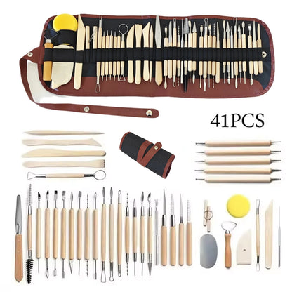 Pottery Clay Sculpting Tools Kit 8-61 Pcs/Set, Ceramic Wax Clays Carving Tools for Art Craft Pottery Sculpting Modeling Tool 
