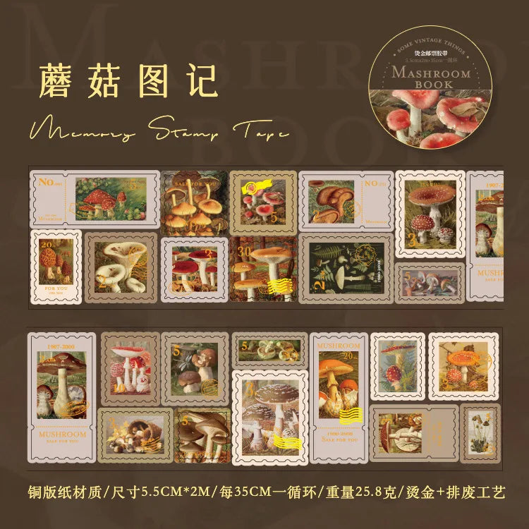 55mm*200cm/roll Vintage Stamp Washi Die-cutting Tape Decorative collage Diary Album Scrapbooking material Craft Supplies