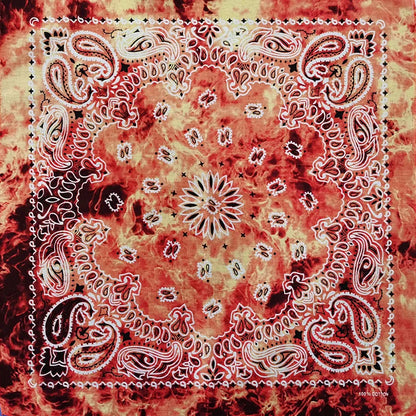 New Fashion Hip Hop 100% Cotton Bandana Square Scarf 55cm*55cm Black Red Paisley Headband Printed For Women/Men/Boys/Girls - 