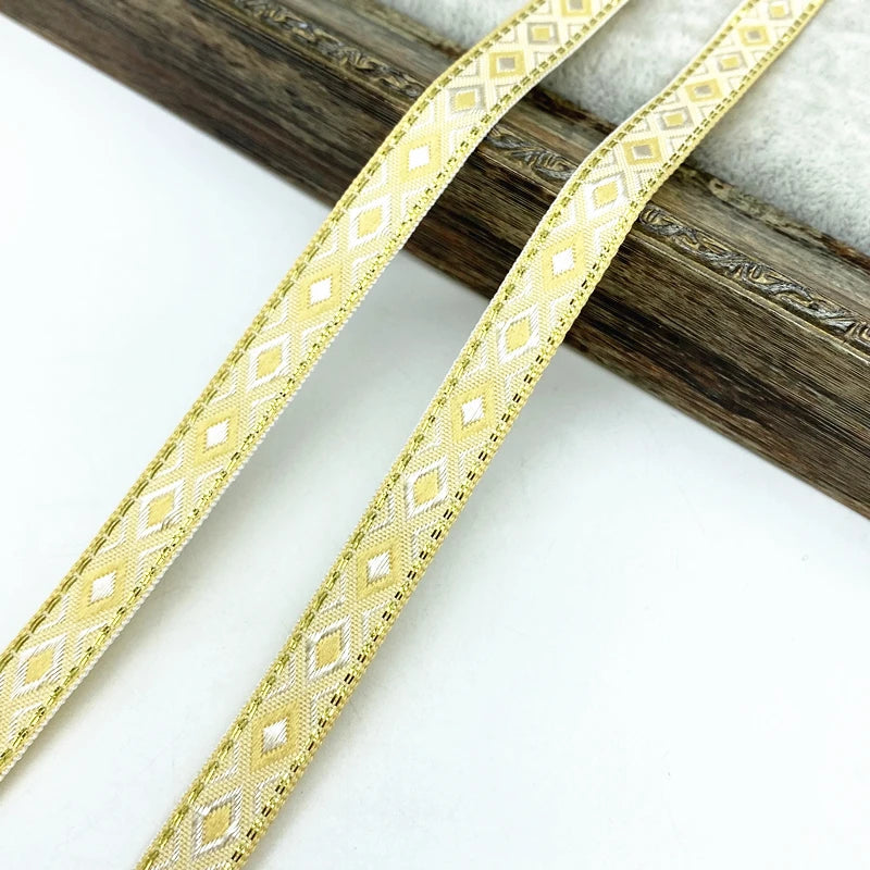 Lace Trim, Vintage Ethnic Lace Tape 2 Yards, 13mm Wide for Sewing, DIY Crafts, Lace Projects, Scrapbooking, Floral Tape - 15