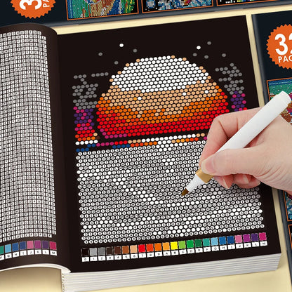 Mysterious Mosaic Coloring Book by Numbers - 32 Pages of Pixel Art Coloring for Adults, Cute Animals and Scenery Stress Relie