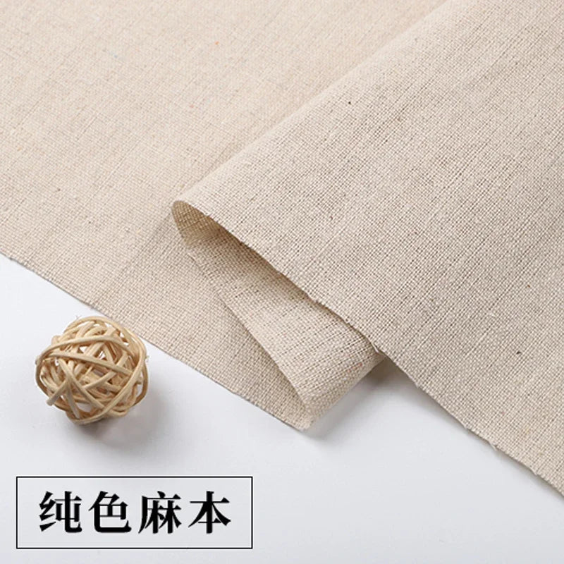 150x50cm/150x500cm Cotton Linen Fabric Greige For Embroidery Practice Fabric Decoration Cloth Handmade DIY Sewing TJ20577