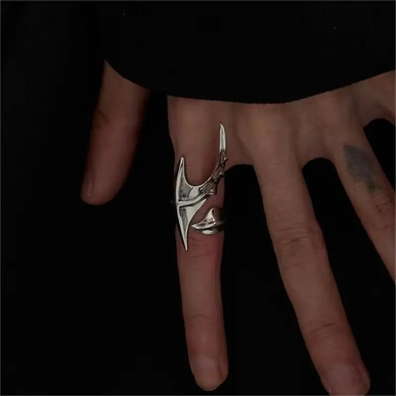Cyberpunk Alien Irregular Ring Unisex Hip-hop Exaggerated Opening Rings Carnival Accessories