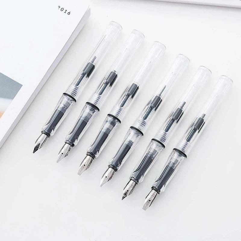 6pcs/Set Flat Tip Calligraphy Pens Art Parallel Writing Set Tibetan Arabic Fountain Pen for Gothic Lettering Stationery