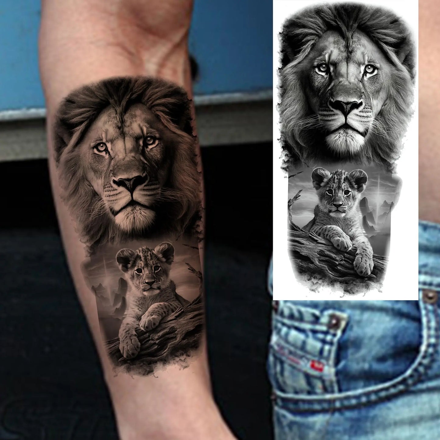 1 Sheet Bless Belief Faith Engraved Temporary Tattoos Family Love Tatoos Waterproof Realistic Fake Tattoo Stickers Long Lasti