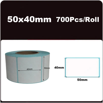 700pcs/Roll 40*20/40*30/50*30mm Print Supplies Thermal Label Sticker Paper Waterproof Supermarket Price Blank Label Direct Pr