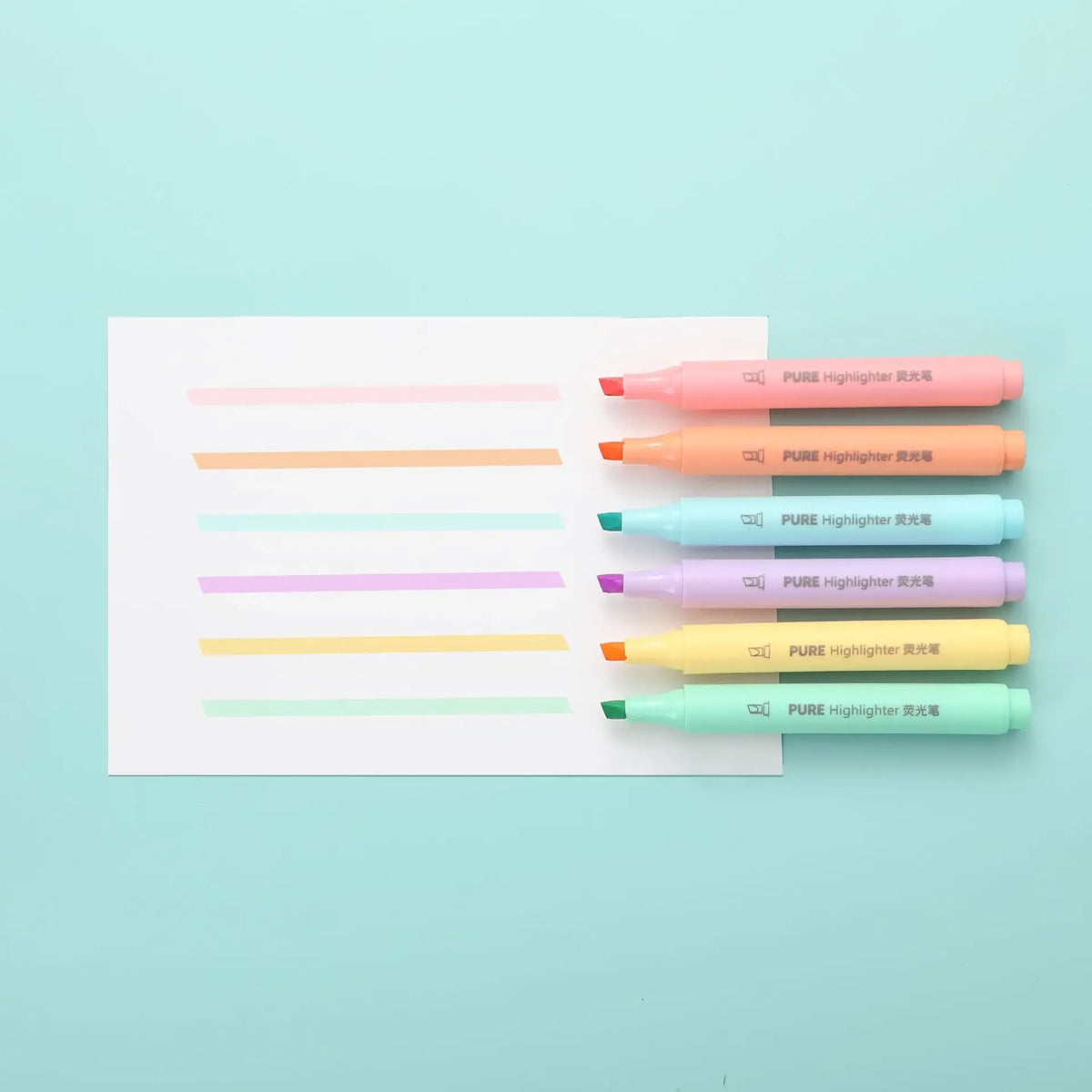 6Pcs/set Pastel Color Macaron Highlighter Pen Marker Pens Fluorescent Pen Drawing Highlighters Cute Stationery School Supplie