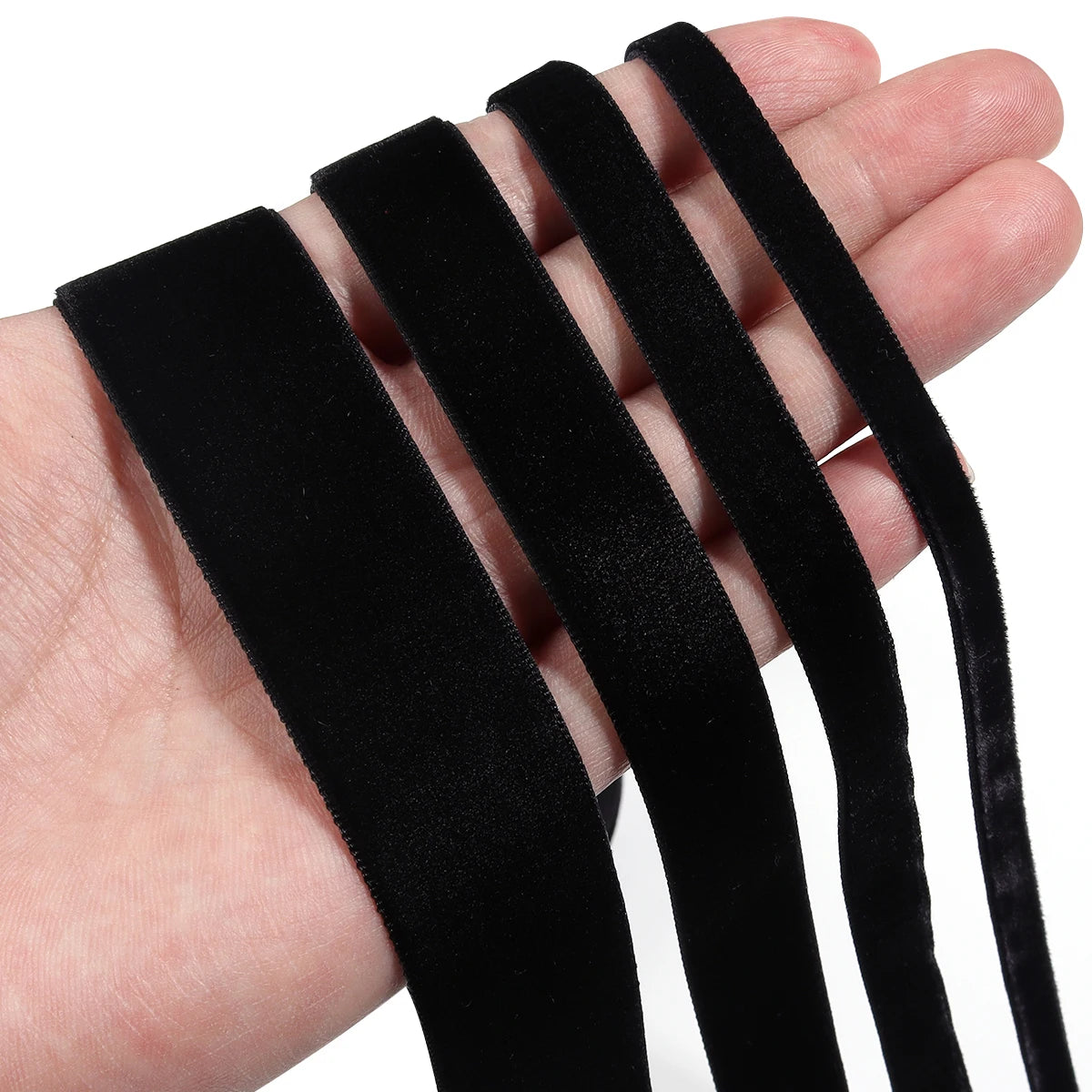 5-10yards 6/10/15/25/32mm Wine Red Single-sided Velvet Ribbon Handmade Bow Gifts Bouquet Wrapping DIY Christmas Party Decorat