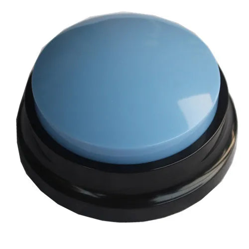 Pet Button Color Voice Recording Button, Dog Buttons for Communication Pet Training Buzzer, 30 Second Record - Light Blue